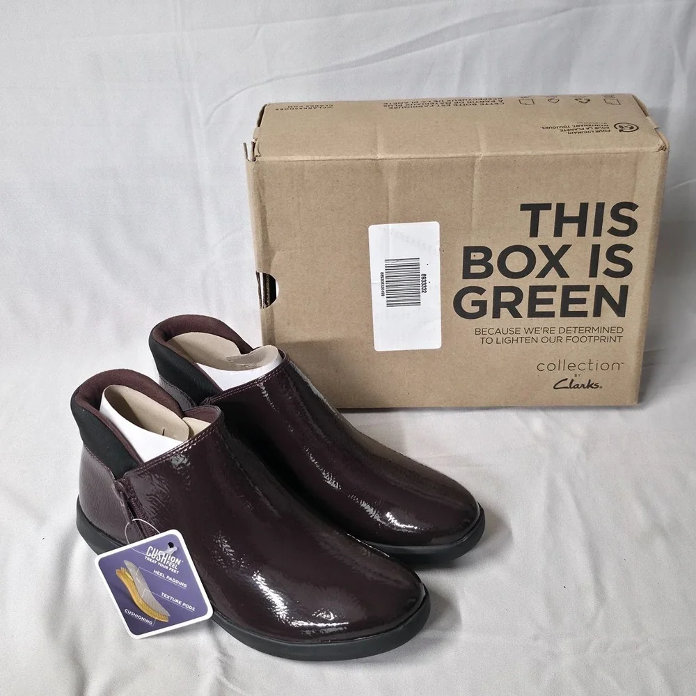 Clarks‎ Kayleigh Women's Burgundy Mid Boots Size 6M NIB